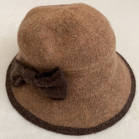 Indigo Soul | 100% Wool Bow Cloche Hat Brown (OS) - Picture 3 of 16